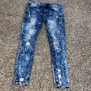 Girls VIP jeans size 14 cute fashion distressed skinny jeans